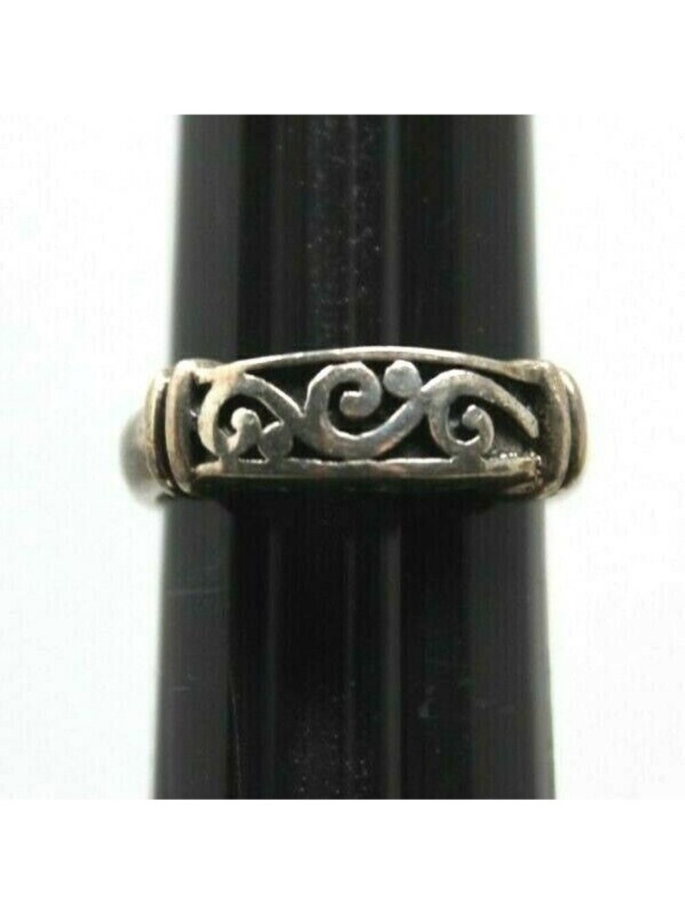 Vintage Sterling Silver Filigree Swirl Band Ring Size 5.5 3.6g Vintage   #RB7